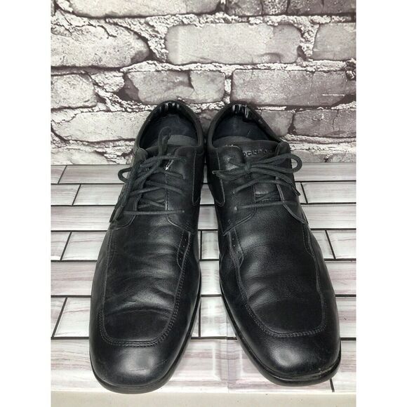 Rockport Adiprene Black Leather Oxfords Lace Up Casual Shoes Men’s Sz 11 US/45EU - Picture 9 of 16